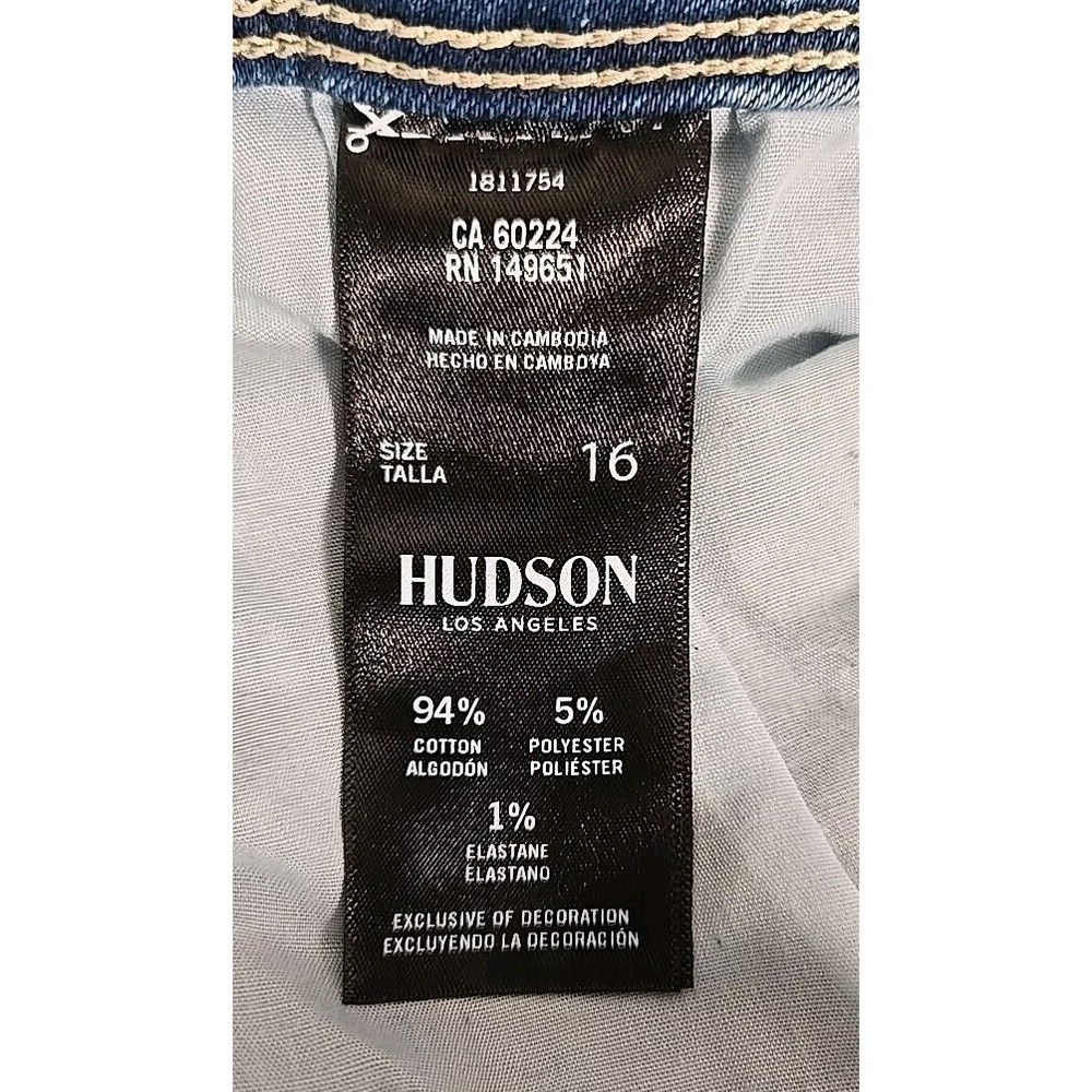 Hudson Los Angeles Jeans 16 Mid Rise Straight Womens Premium Stretch NEW - Picture 14 of 14